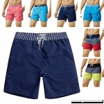 MaaMgic Mens Quick Dry Solid Swim Trunks with Mesh Lining Swimwear Bathing Suits,Navy-glm005,XX-Large  B077BSFRSK
